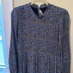 Anthropologie size small mock turtle neck midi dress